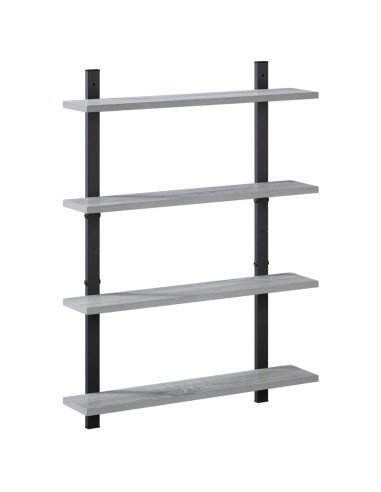 Scaffale da parete Sonoma grigio 60.5 x 13.5 x 80.5 cm