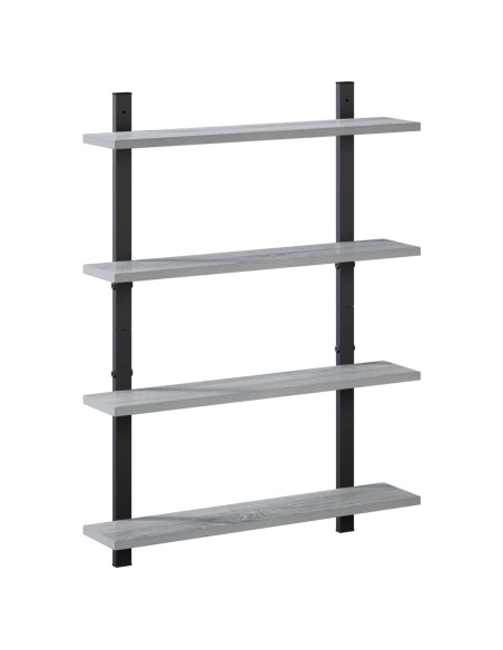 Scaffale da parete Sonoma grigio 60.5 x 13.5 x 80.5 cm
