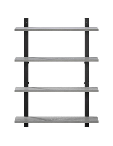 Scaffale da parete Sonoma grigio 60.5 x 13.5 x 80.5 cm