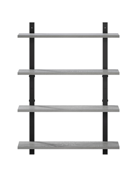 Scaffale da parete Sonoma grigio 60.5 x 13.5 x 80.5 cm