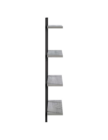 Scaffale da parete Sonoma grigio 60.5 x 13.5 x 80.5 cm