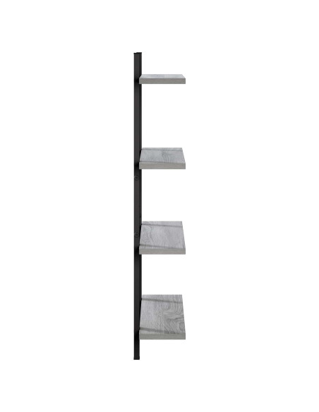 Scaffale da parete Sonoma grigio 60.5 x 13.5 x 80.5 cm