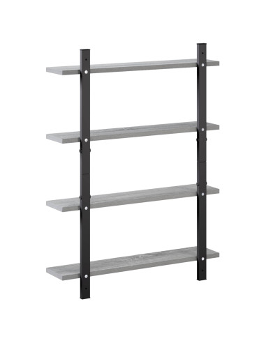Scaffale da parete Sonoma grigio 60.5 x 13.5 x 80.5 cm