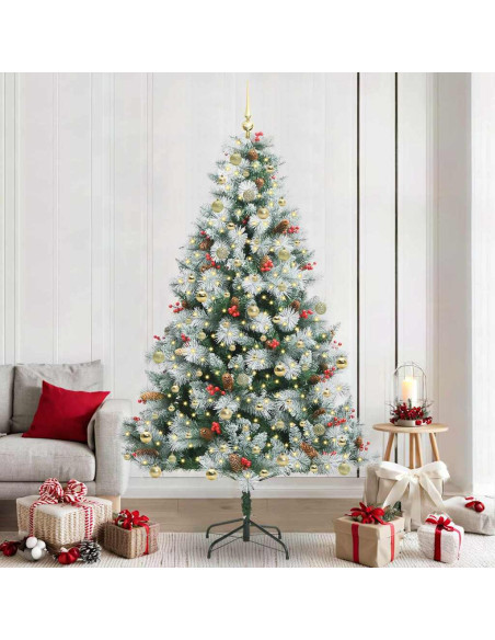 Albero di Natale artificiale Verde e bianco 240 cm