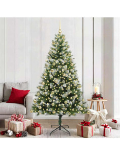 Albero di Natale artificiale a cerniera con neve fioccata