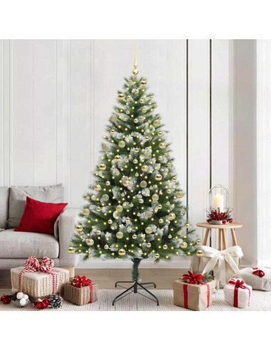 Albero di Natale artificiale a cerniera con neve fioccata