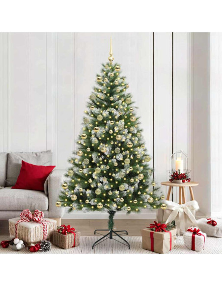 Albero di Natale artificiale a cerniera con neve fioccata