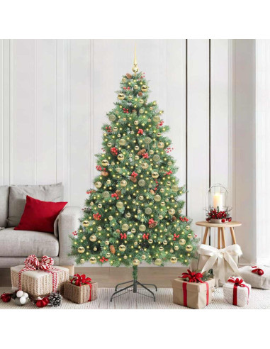 Albero di Natale artificiale Verde 210 cm PVC e Metallo