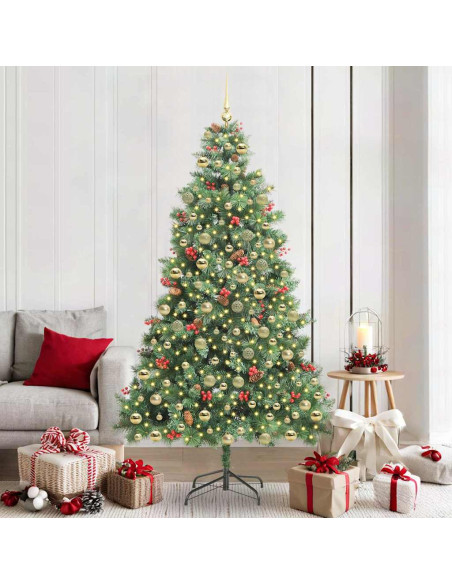 Albero di Natale artificiale Verde 210 cm PVC e Metallo
