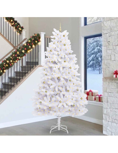 Albero di Natale Artificiale con Rami Pieghevoli Bianco 300 cm