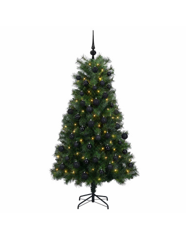 Albero di Natale artificiale con rami snodati e palline 180 cm