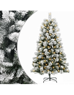 Albero di Natale Artificiale con Rami Pieghevoli 240 cm 300 LED 2