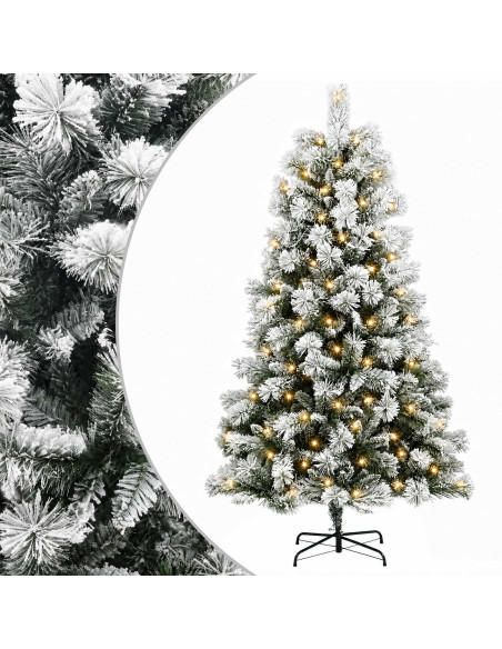 Albero di Natale Artificiale con Rami Pieghevoli 240 cm 300 LED
