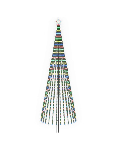 Albero di Natale LED 400 cm 1028 LED Multicolore Acciaio Nero