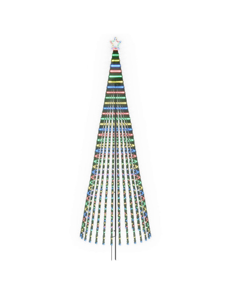 Albero di Natale LED 400 cm 1028 LED Multicolore Acciaio Nero