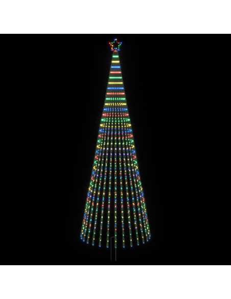 Albero di Natale LED 400 cm 1028 LED Multicolore Acciaio Nero