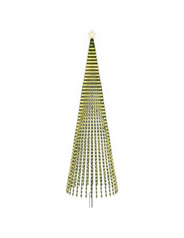 Albero di Natale LED 500 cm 1524 LED Bianco caldo Acciaio Nero