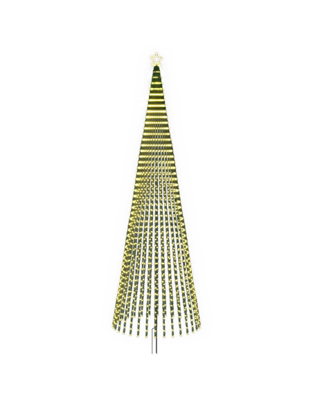 Albero di Natale LED 500 cm 1524 LED Bianco caldo Acciaio Nero
