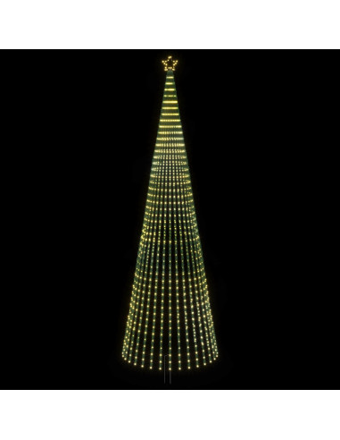 Albero di Natale LED 500 cm 1524 LED Bianco caldo Acciaio Nero