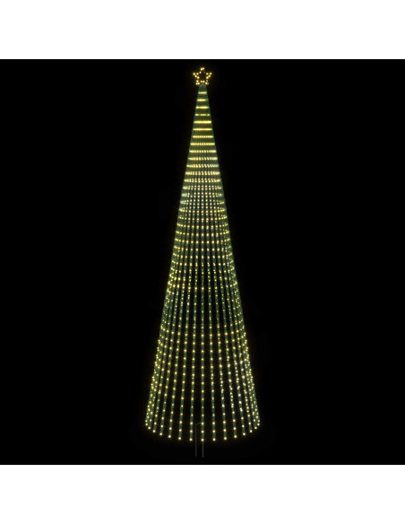 Albero di Natale LED 500 cm 1524 LED Bianco caldo Acciaio Nero