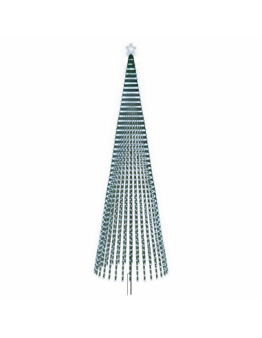 Albero di Natale LED 500 cm 1524 LED Bianco freddo Acciaio Nero