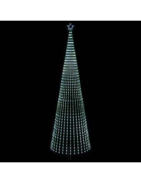 Albero di Natale LED 500 cm 1524 LED Bianco freddo Acciaio Nero