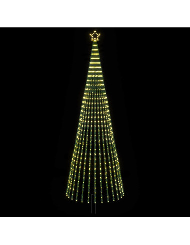 Albero di Natale LED 400 cm 1028 LED Bianco caldo Acciaio Nero