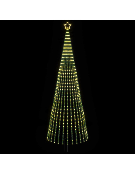 Albero di Natale LED 400 cm 1028 LED Bianco caldo Acciaio Nero