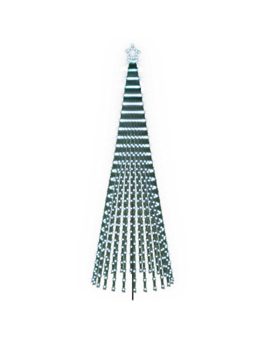 Albero di Natale LED 300 cm 668 LED Bianco freddo Acciaio Nero