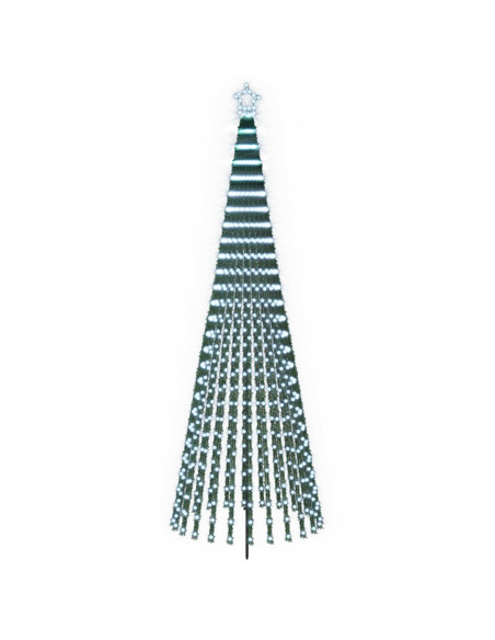 Albero di Natale LED 300 cm 668 LED Bianco freddo Acciaio Nero