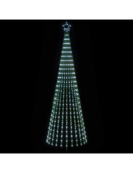 Albero di Natale LED 300 cm 668 LED Bianco freddo Acciaio Nero