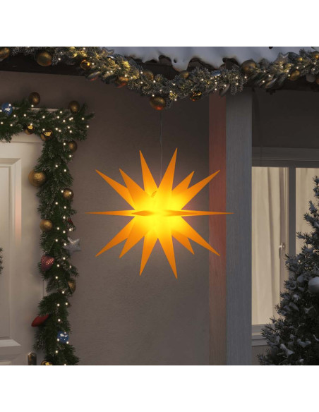 Luce di Natale con LED Pieghevole Gialla 100 cm