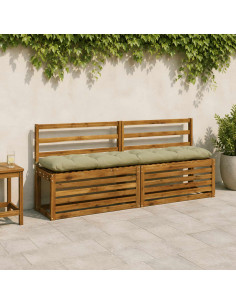 Cuscini per Panchina VIANEN 2 pz 100% Poliestere Verde chiaro