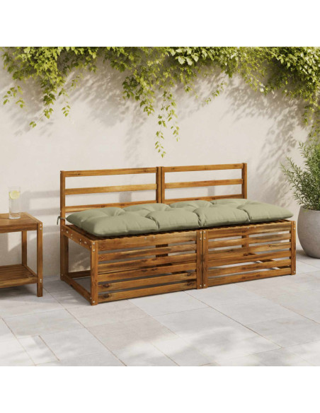 Cuscini per Panchina VIANEN 2 pz 100% Poliestere Verde chiaro