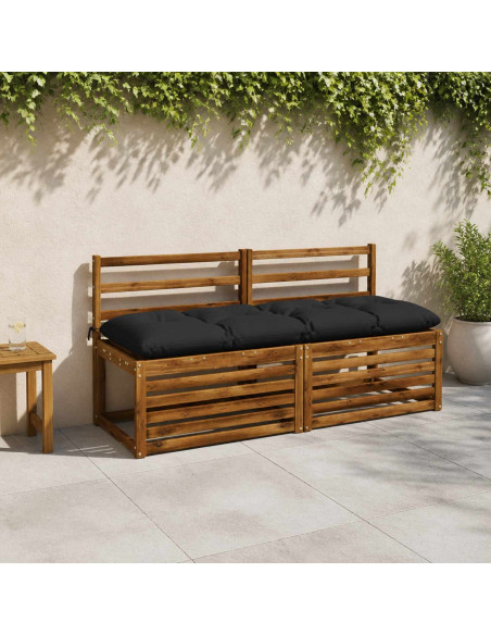 Cuscini per Panchina VIANEN 2 pz 100% Poliestere Blu Scuro