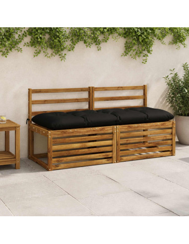 Cuscino per panchina VIANEN 100% Poliestere Nero