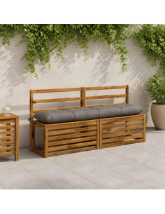 Cuscino per panchina VIANEN 100% Poliestere Grigio