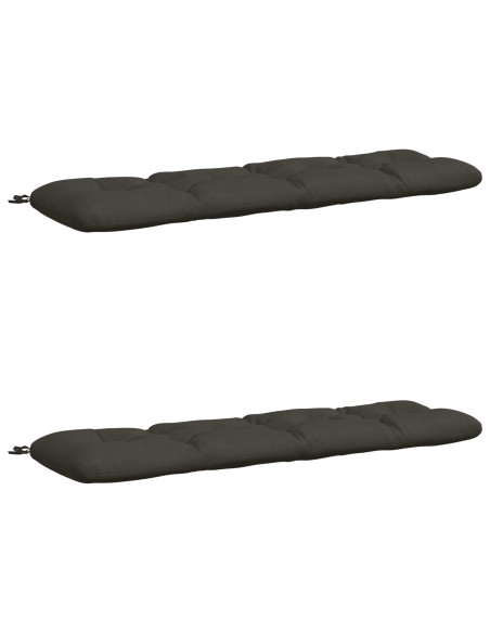 Cuscini per Panchina VIANEN 2 pz 100% Poliestere Antracite