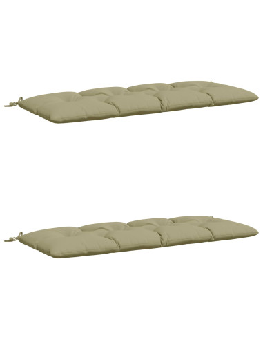 Cuscini per Panchina VIANEN 2 pz 100% Poliestere Verde chiaro