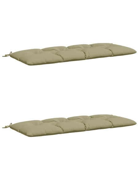 Cuscini per Panchina VIANEN 2 pz 100% Poliestere Verde chiaro