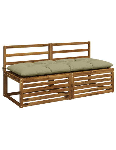 Cuscini per Panchina VIANEN 2 pz 100% Poliestere Verde chiaro