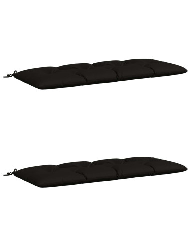 Cuscini per Panchina VIANEN 2 pz 100% Poliestere Nero