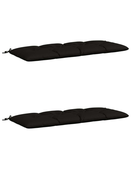 Cuscini per Panchina VIANEN 2 pz 100% Poliestere Nero