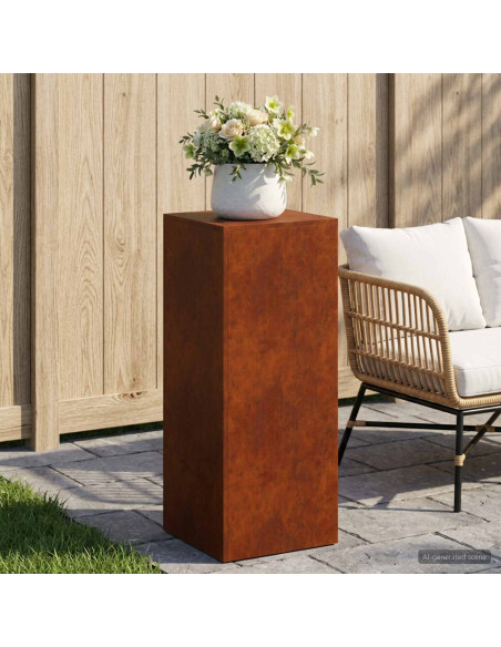 Supporto per piante Ruggine 40 x 40 x 100 cm Acciaio Corten