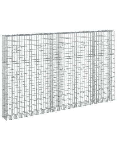 Gabione con Filo da 3,5 mm e Rete da 5x10 cm 250x20x150 cm