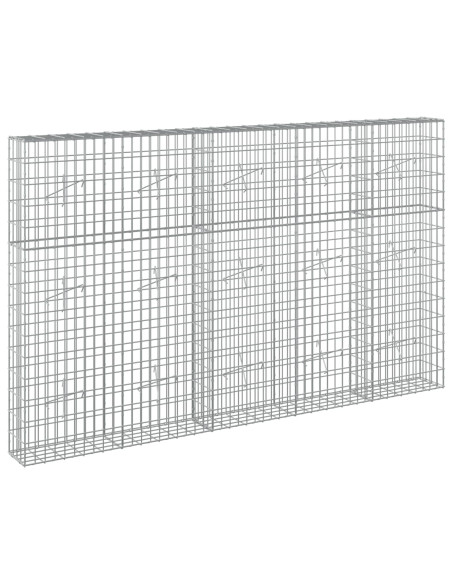 Gabione con Filo da 3,5 mm e Rete da 5x10 cm 250x20x150 cm