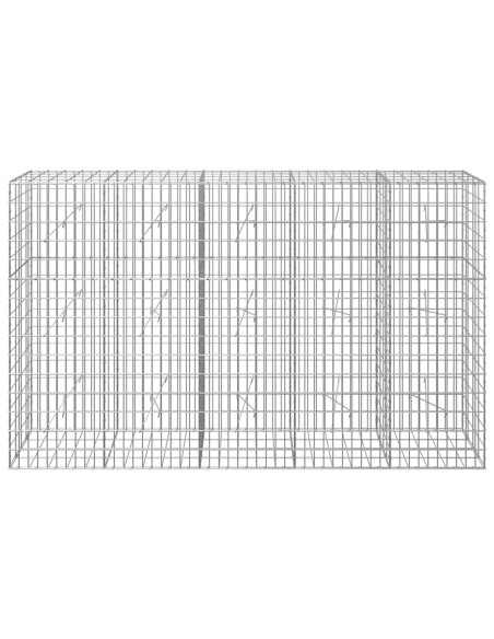 Gabione con Filo da 3,5 mm e Rete da 5x10 cm 250x20x150 cm