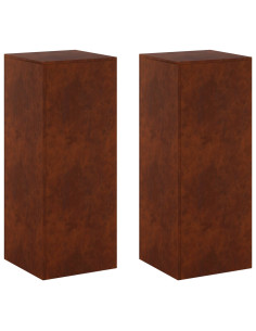 Supporto per piante 2 pz Ruggine 40 x 40 x 100 cm 2
