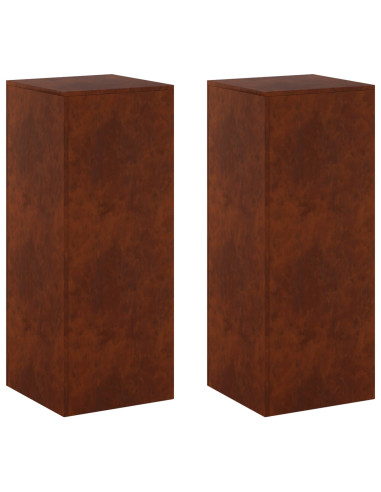 Supporto per piante 2 pz Ruggine 40 x 40 x 100 cm
