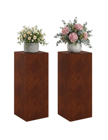 Supporto per piante 2 pz Ruggine 40 x 40 x 100 cm